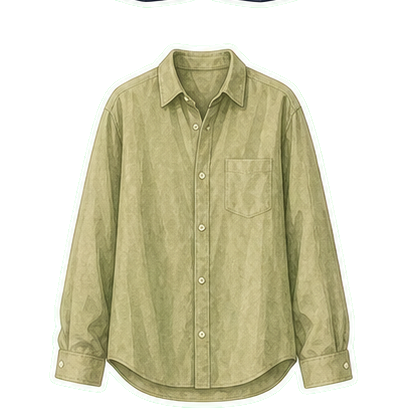 Olive Cotton Button-Down