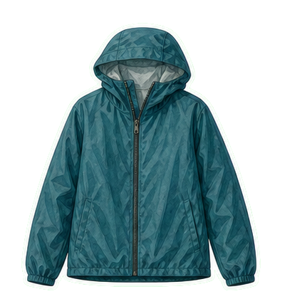 Teal Packable Rain Shell