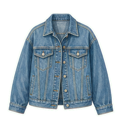 Medium-Wash Denim Jacket