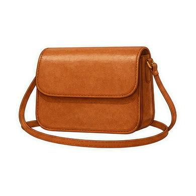 Cognac Structured Crossbody