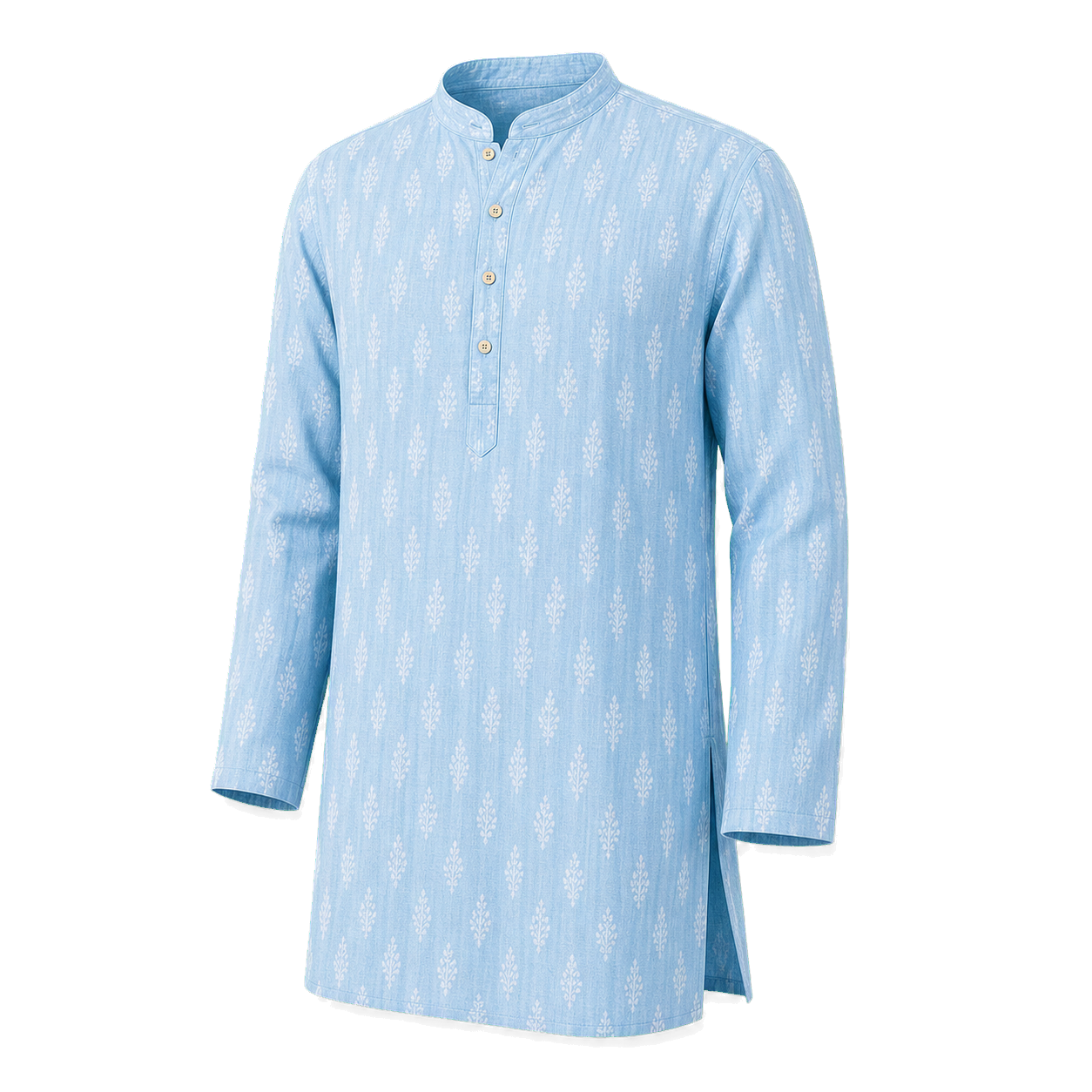 Pale Blue Printed Monsoon Kurta