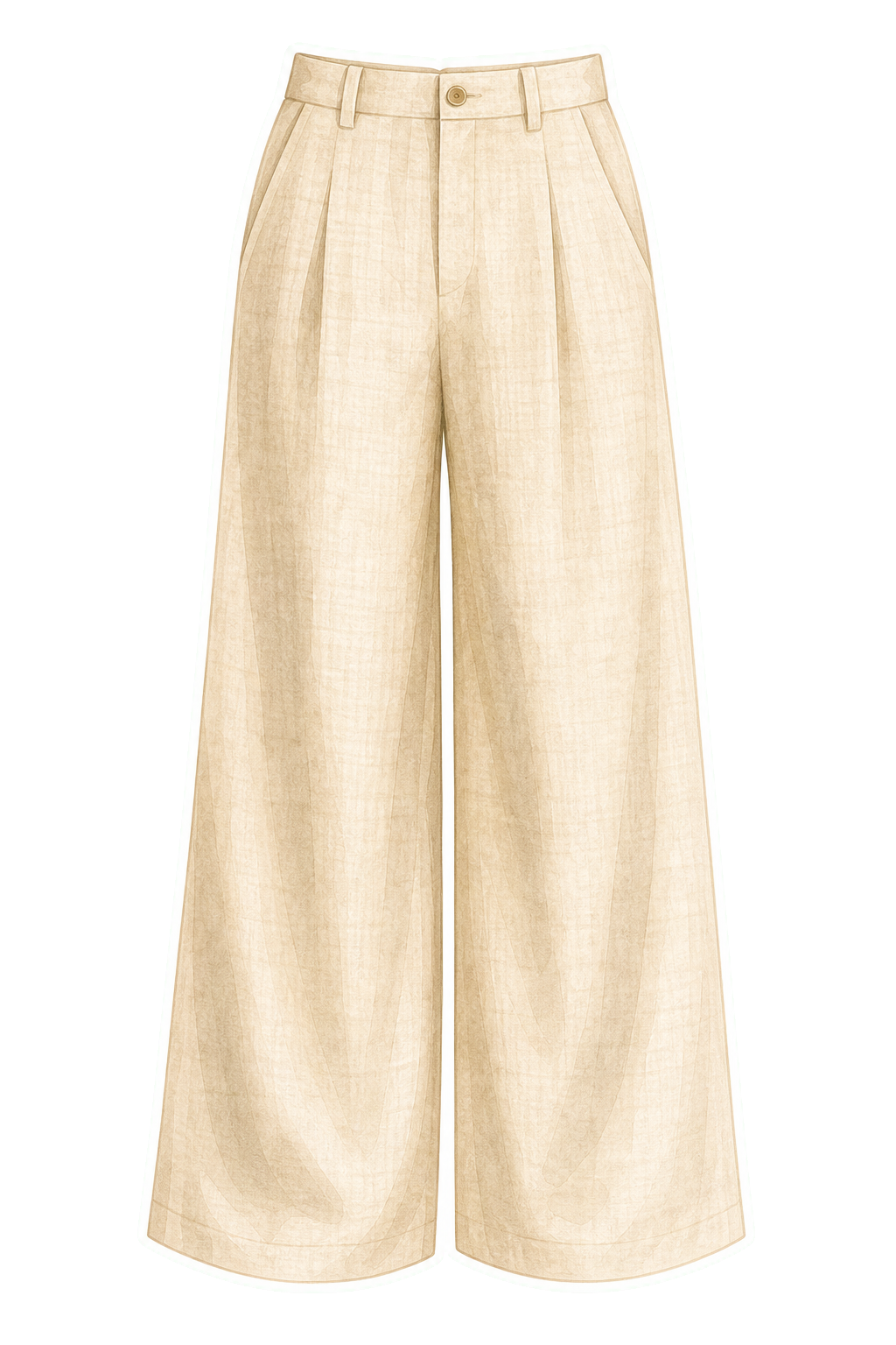 Flax Linen Wide-Leg Trousers