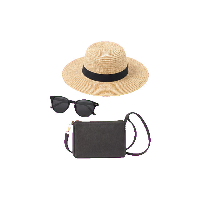 Crossbody Sunglasses And Sun Hat