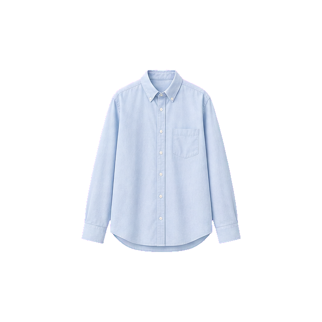 Pale Blue Cotton Button-Down