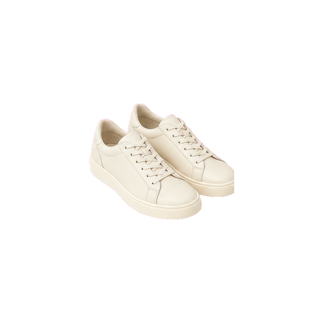 Cream Leather Sneakers