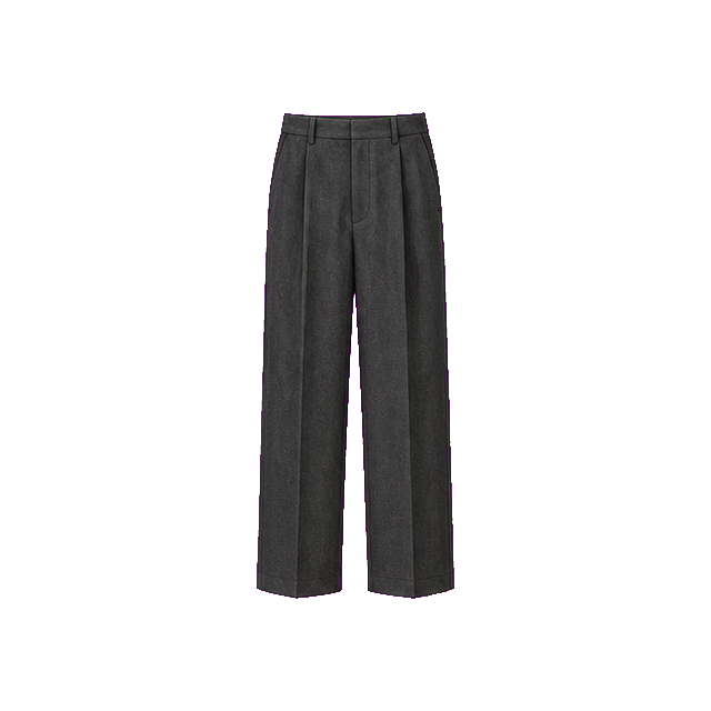Charcoal Straight-Leg Trousers