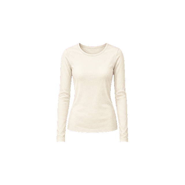 Cotton/Wool Blend Long-Sleeve Base