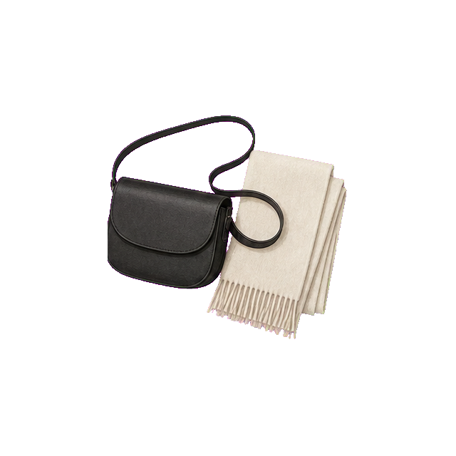 Crossbody Bag And Wool Scarf