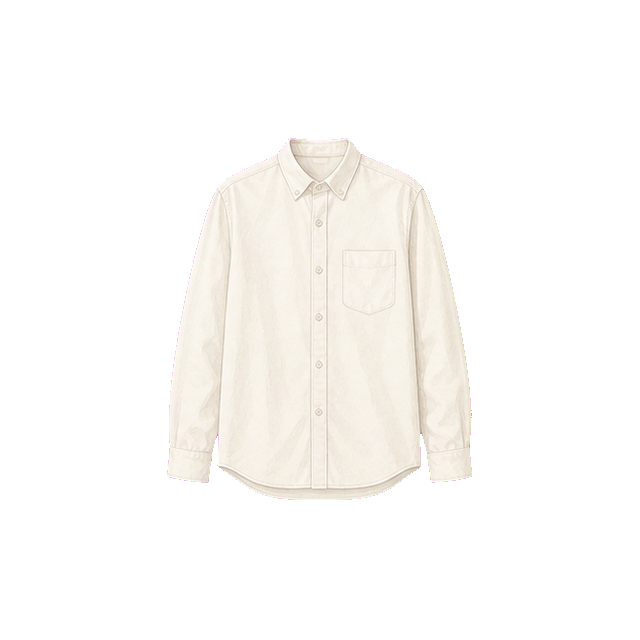 Ivory Cotton Button-Down