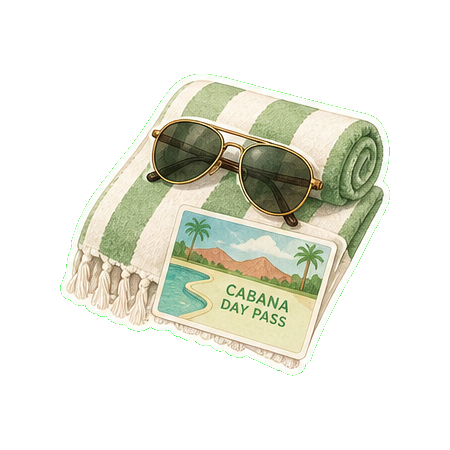 Pool deck + cabana day-pass register: hotel-pool day-pass at Saguaro / Ace / Parker