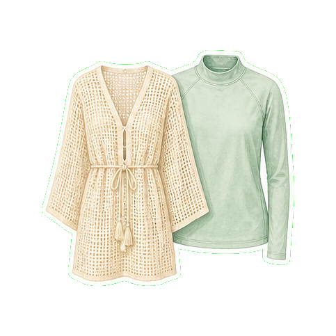 Swim cover-up + UPF 50 sun shirt