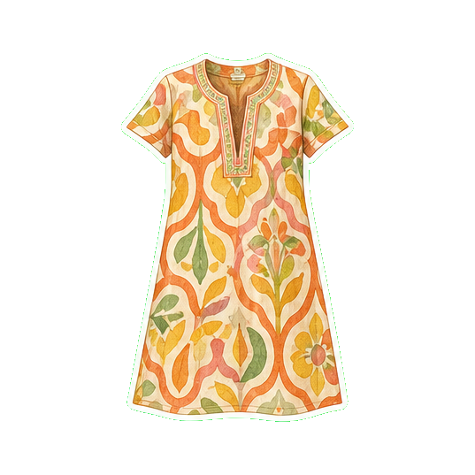 Trina Turk graphic-print shift dress or A-line midi