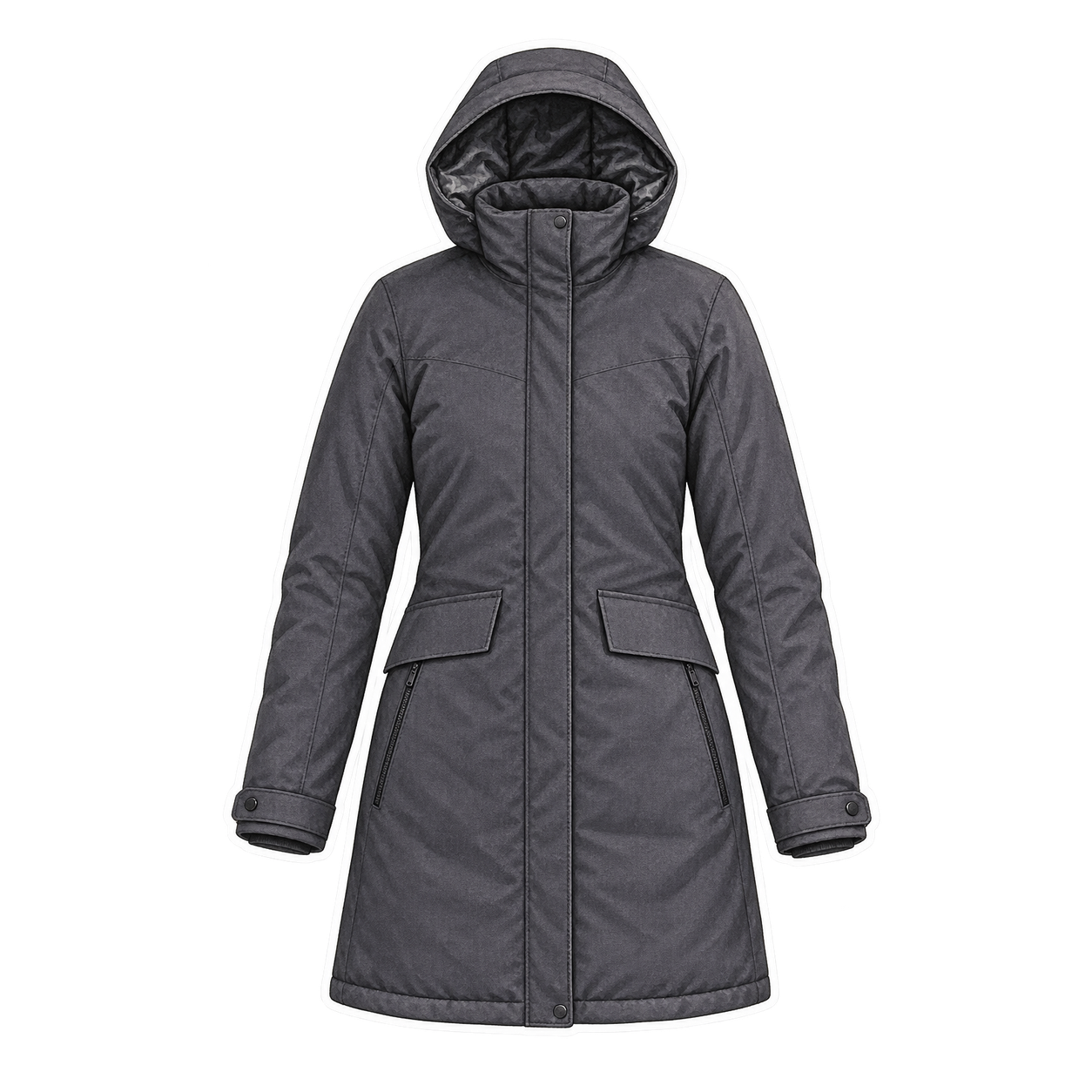 Charcoal Insulated Hooded Parka