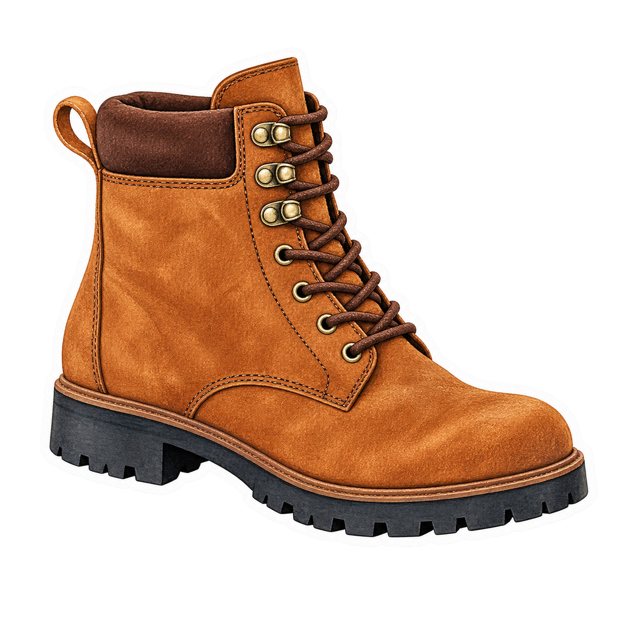 Brown Waterproof Lug-Sole Boot
