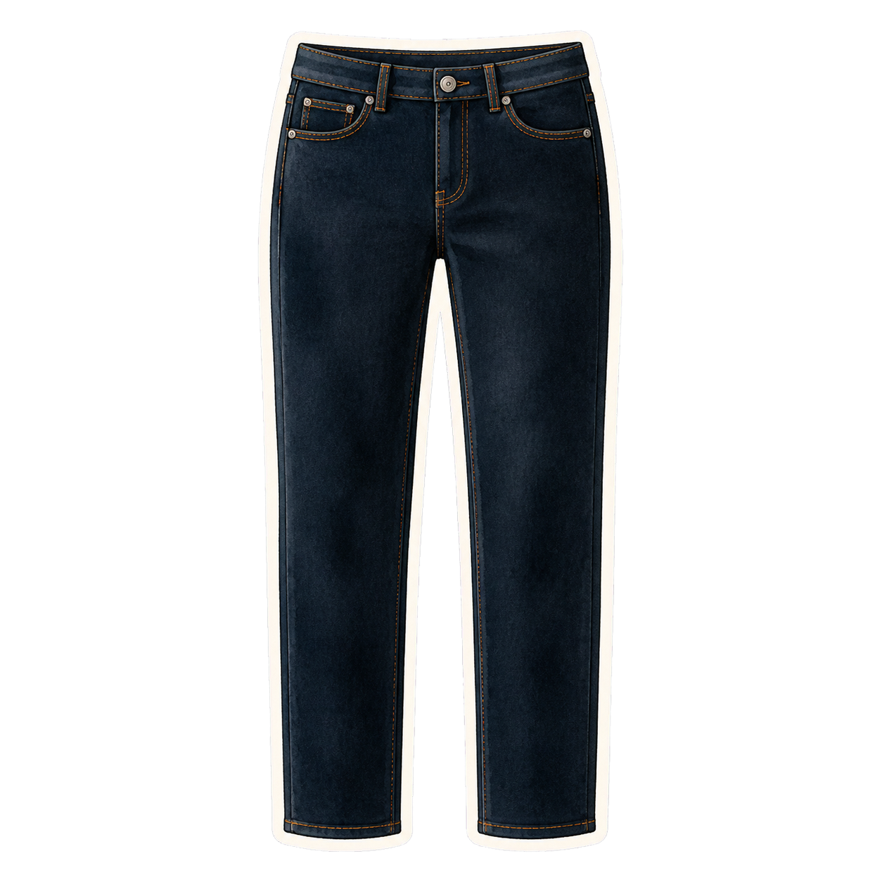 Near-Black Indigo Straight Jeans