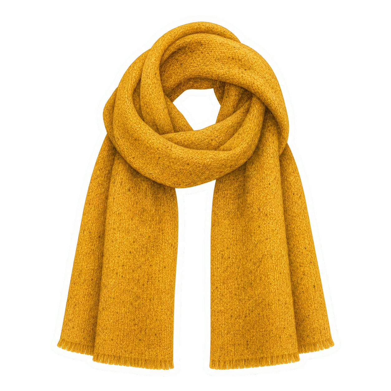 Mustard Marled Wool Scarf