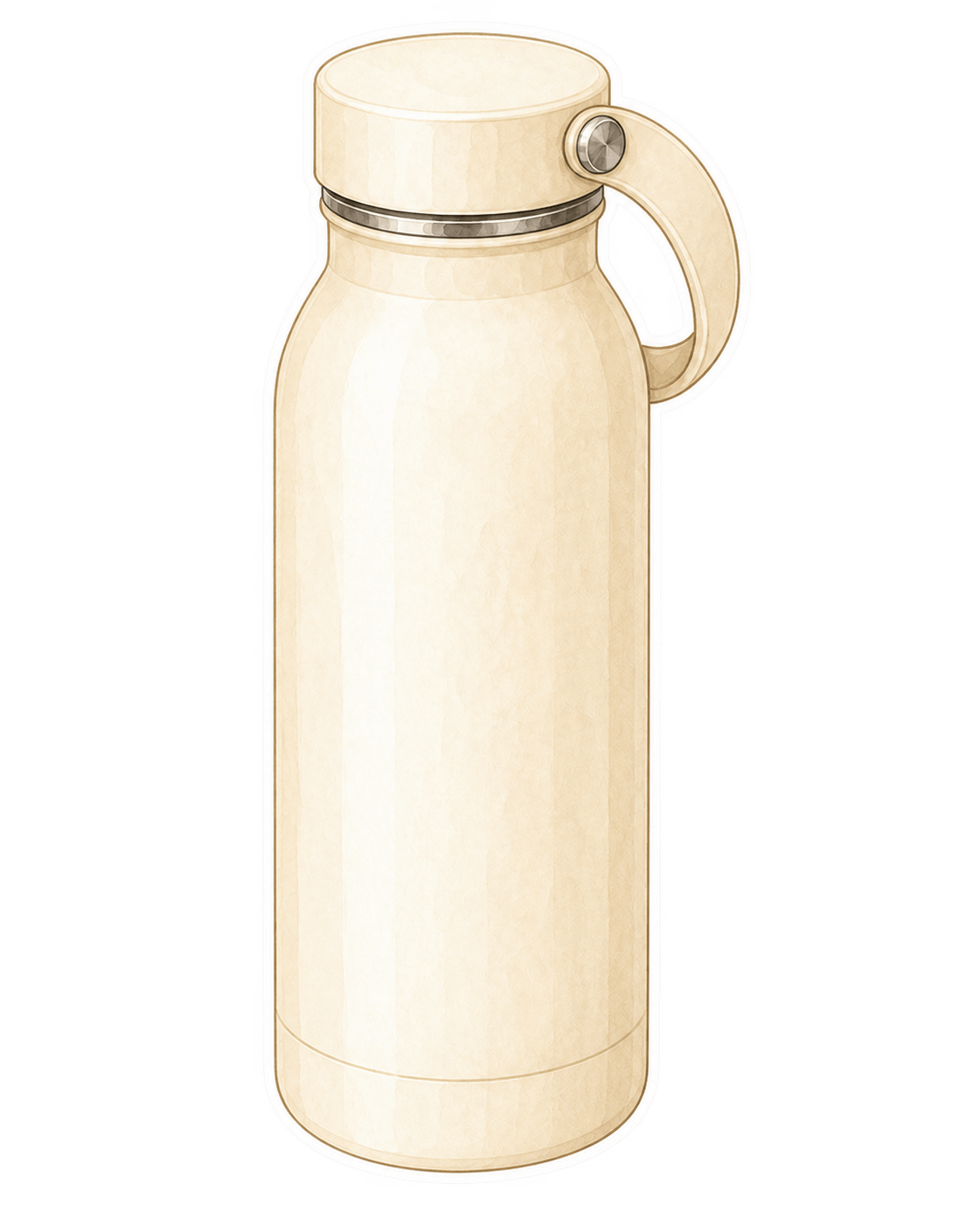 Cream Insulated Water Bottle