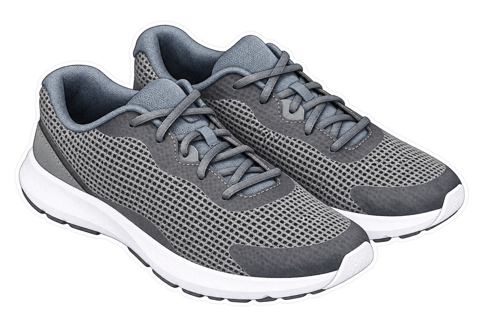 Grey quick-dry mesh runners
