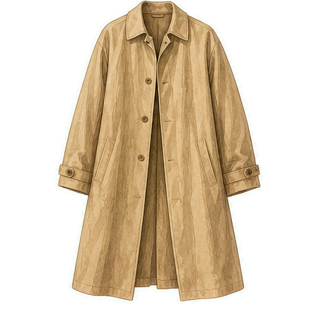 Camel Packable Trench Coat