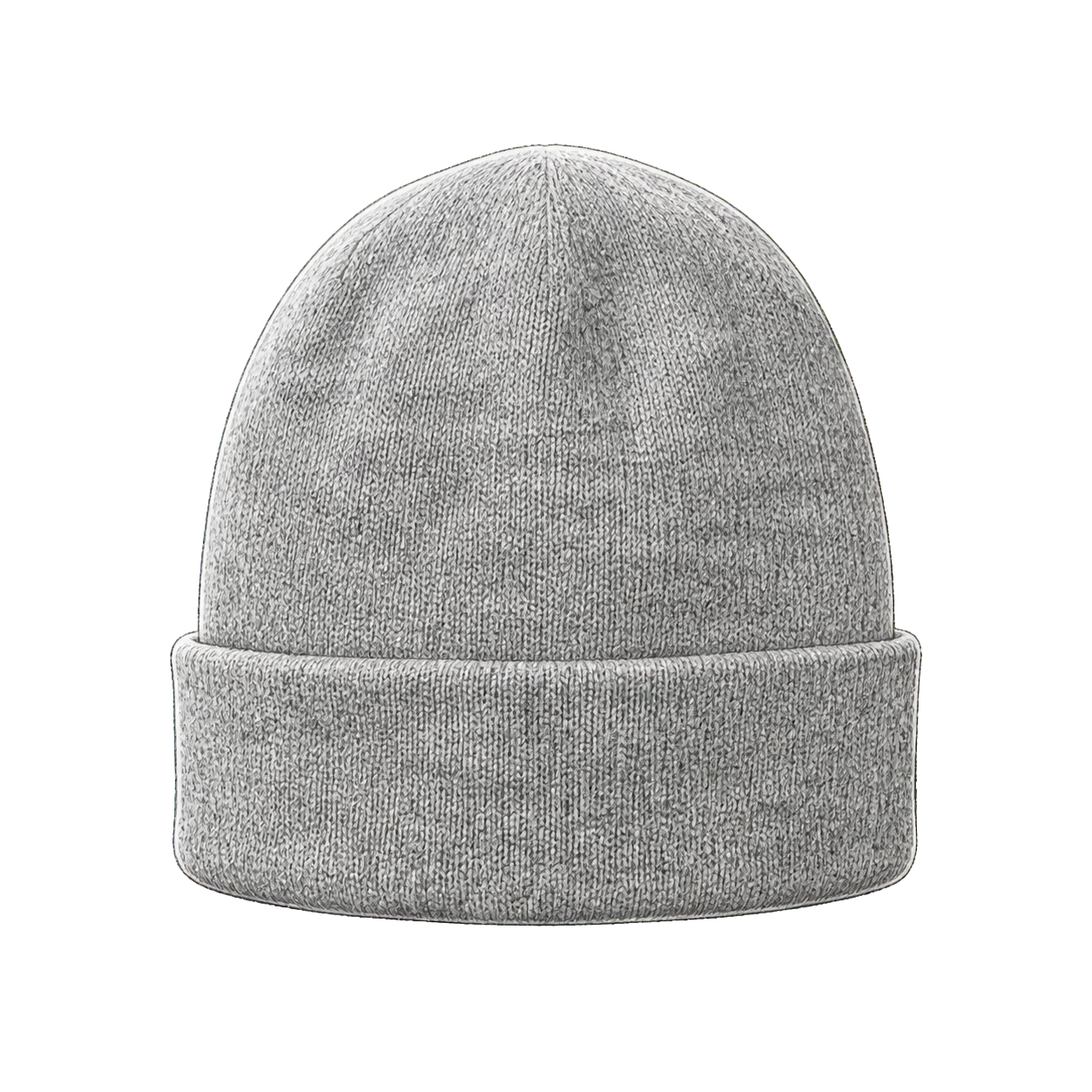 Grey Fine-Gauge Folded-Brim Wool Beanie