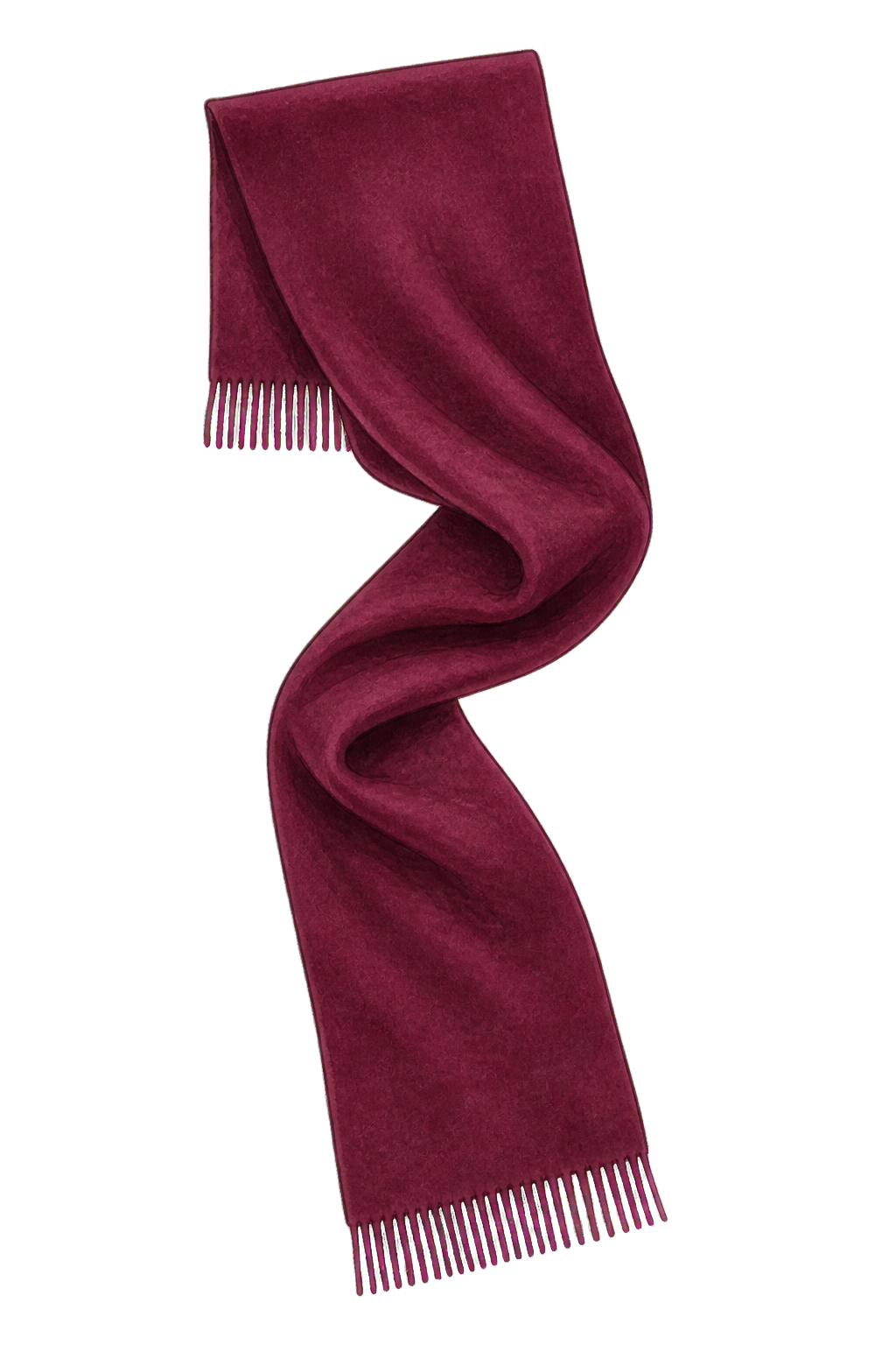 Oxblood Long Lambswool Scarf