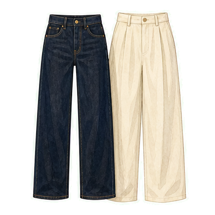 Dark Jeans And Linen Trousers