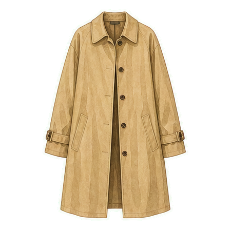 Camel Packable Trench Coat