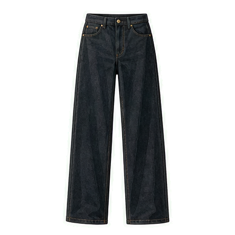 Dark Straight-Leg Trousers