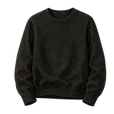 Fine-Knit Black Sweater