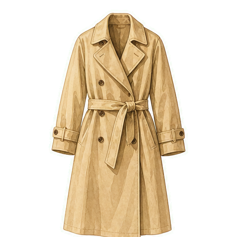 Camel Packable Trench Coat