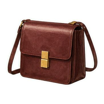 Oxblood Structured Leather Bag