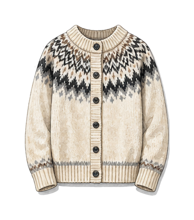 Lopapeysa Icelandic Wool Sweater Or Wool Cardigan