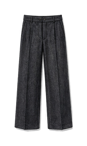 Tailored Straight Cut Trousers Wool Or Cotton Wool Blend