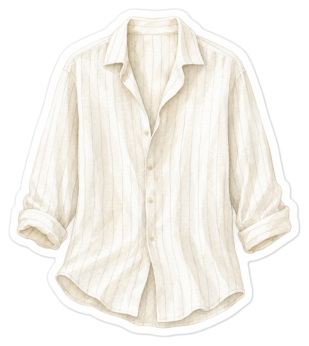 Lightweight Warm-White Linen Shirt