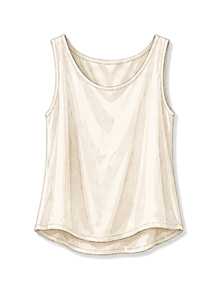 Cotton Tank Or Sleeveless Silk Shell