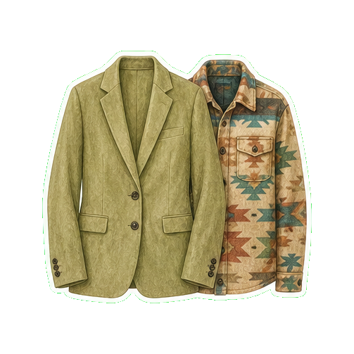 Lightweight wool blazer or Pendleton wool shirt-jacket