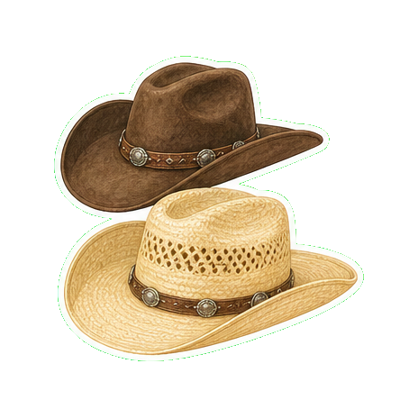 Stetson 100X felt cowboy hat or Stetson Open Road silver-belly straw