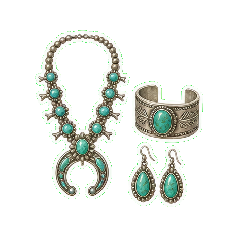 Wheelwright Case Trading Post turquoise + silver