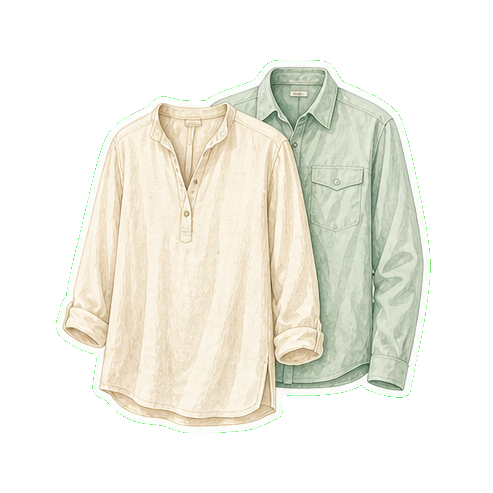 Quick-dry cotton long-sleeve tunic + UPF 50 long-sleeve sun-shirt