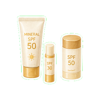 Mineral SPF 50 + lip balm SPF 30 + reusable broad-spectrum sunscreen stick
