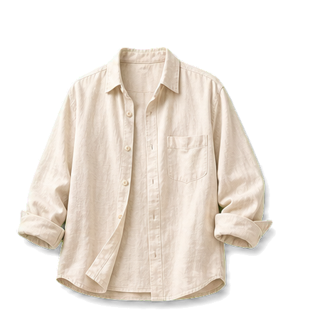 Cream Linen Overshirt