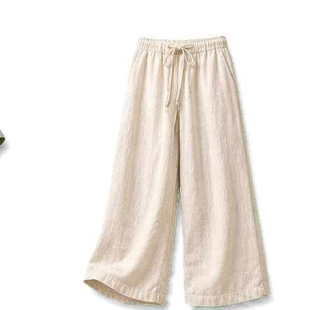 Oat Wide-Leg Linen Trousers