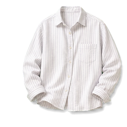 Fine-Stripe Cotton Button-Down
