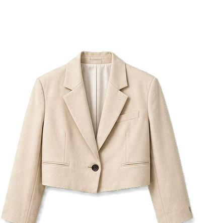 Cropped Beige Blazer