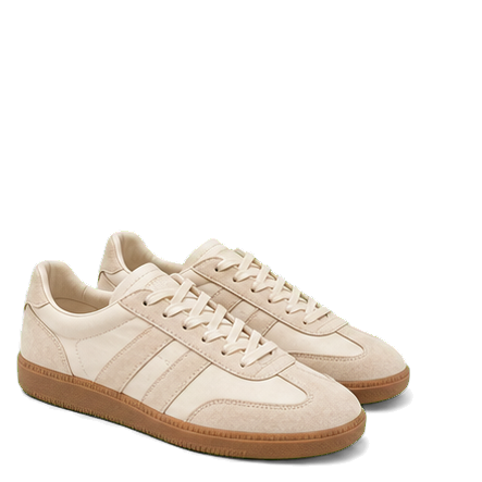 Beige Structured Sneakers