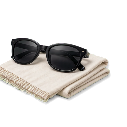 Black Sunglasses And Light Scarf