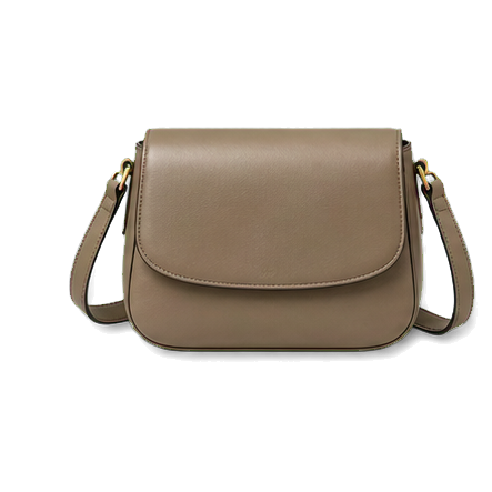 Taupe Structured Crossbody