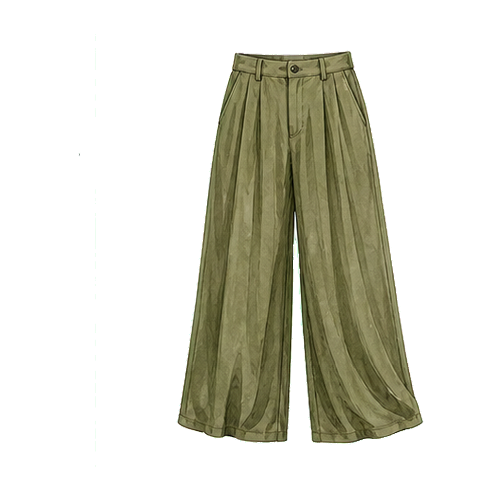 Wide-leg rayon trousers (replace linen)