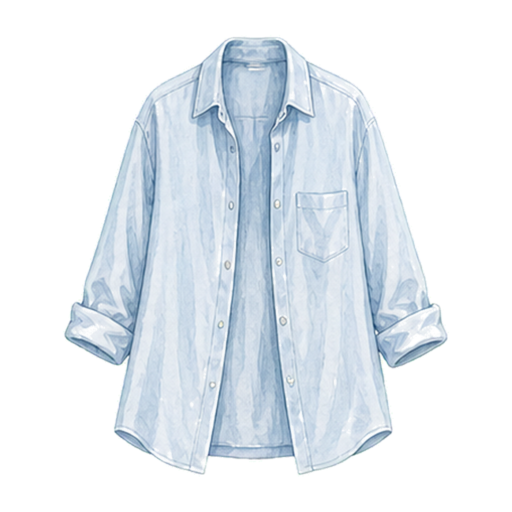 Lightweight linen-cotton overshirt