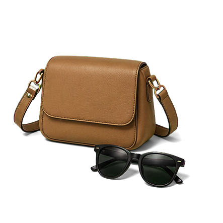 Tan Crossbody And Sunglasses